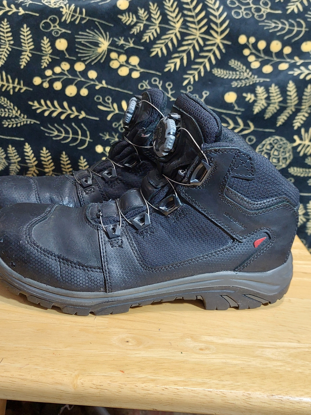 Red Wing Shoes Black Tactical Work Boots with Quick-Lace System